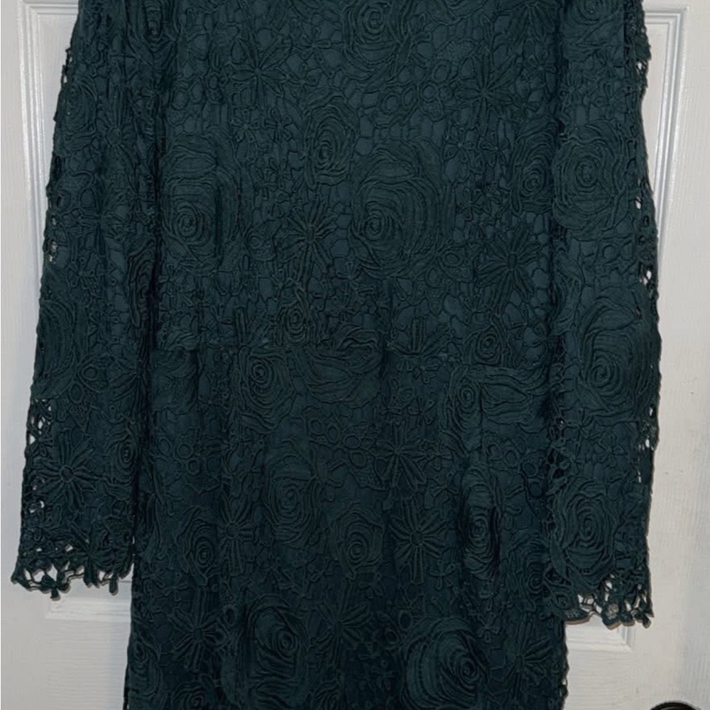 Dainty Jewells Forest Green Lace Midi Dress